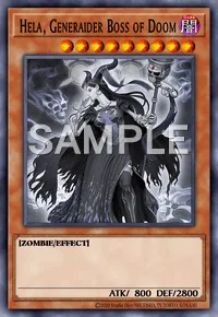 Hela, Generaider Boss of Doom, Yu-Gi-Oh! card, DARK