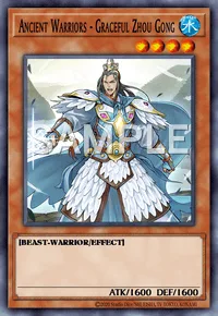 Ancient Warriors - Graceful Zhou Gong, Yu-Gi-Oh! card, WATER