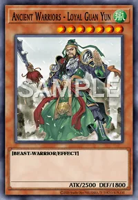 Ancient Warriors - Loyal Guan Yun, Yu-Gi-Oh! card, WIND