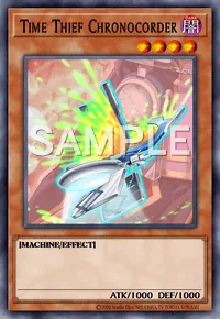 Time Thief Chronocorder, Yu-Gi-Oh! card, DARK