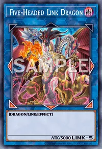 Five-Headed Link Dragon, Yu-Gi-Oh! card, DARK