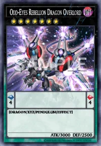 Odd-Eyes Rebellion Dragon Overlord, Yu-Gi-Oh! card, DARK