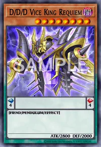 D/D/D Vice King Requiem, Yu-Gi-Oh! card, DARK