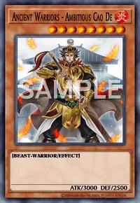 Ancient Warriors - Ambitious Cao De, Yu-Gi-Oh! card, FIRE