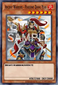 Ancient Warriors - Fearsome Zhang Yuan, Yu-Gi-Oh! card, FIRE
