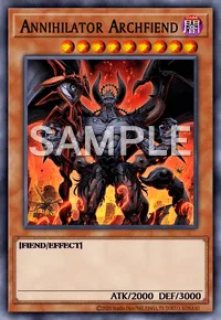 Annihilator Archfiend, Yu-Gi-Oh! card, DARK