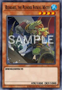 Redbeard, the Plunder Patroll Matey, Yu-Gi-Oh! card, WATER