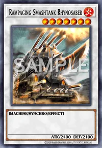 Rampaging Smashtank Rhynosaber, Yu-Gi-Oh! card, FIRE