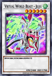 Virtual World Beast - Jiujiu, Yu-Gi-Oh! card, WIND