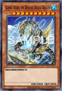 Gizmek Okami, the Dreaded Deluge Dragon, Yu-Gi-Oh! card, WATER