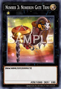 Number 3: Numeron Gate Trini, Yu-Gi-Oh! card, LIGHT