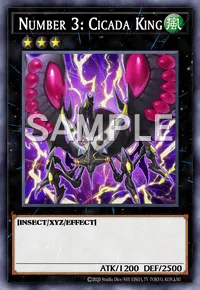 Number 3: Cicada King, Yu-Gi-Oh! card, WIND