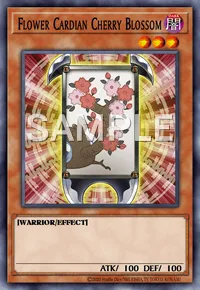 Flower Cardian Cherry Blossom, Yu-Gi-Oh! card, DARK