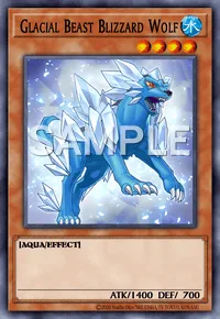 Glacial Beast Blizzard Wolf, Yu-Gi-Oh! card, WATER