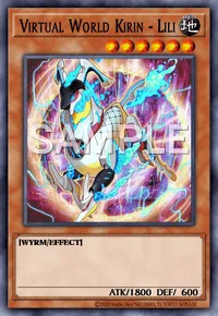 Virtual World Kirin - Lili, Yu-Gi-Oh! card, EARTH