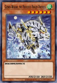 Gizmek Makami, the Ferocious Fanged Fortress, Yu-Gi-Oh! card, WIND