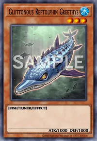 Gluttonous Reptolphin Greethys, Yu-Gi-Oh! card, WATER