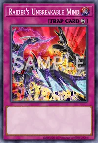 Raider's Unbreakable Mind, Yu-Gi-Oh! card, TRAP