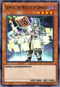 Crowley, the Magistus of Grimoires, Yu-Gi-Oh! card, DARK