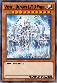 Armed Dragon LV10 White, Yu-Gi-Oh! card, LIGHT