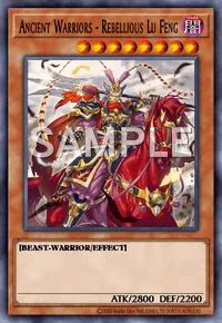 Ancient Warriors - Rebellious Lu Feng, Yu-Gi-Oh! card, DARK
