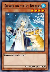 Speaker for the Ice Barriers, Yu-Gi-Oh! card, WATER
