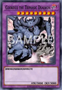 Coordius the Triphasic Dealmon, Yu-Gi-Oh! card, DARK