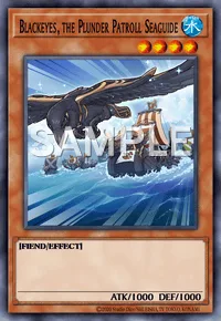 Blackeyes, the Plunder Patroll Seaguide, Yu-Gi-Oh! card, WATER
