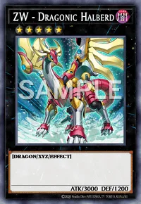 ZW - Dragonic Halberd, Yu-Gi-Oh! card, DARK