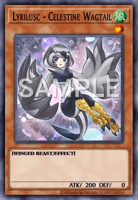 Lyrilusc - Celestine Wagtail, Yu-Gi-Oh! card, WIND