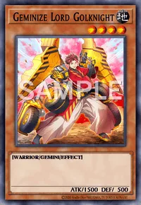 Geminize Lord Golknight, Yu-Gi-Oh! card, EARTH