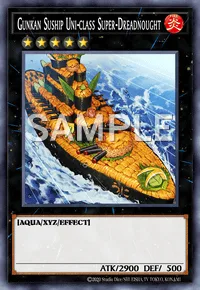 Gunkan Suship Uni-class Super-Dreadnought, Yu-Gi-Oh! card, FIRE