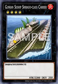 Gunkan Suship Shirauo-class Carrier, Yu-Gi-Oh! card, FIRE