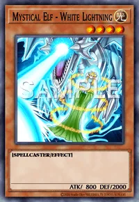 Mystical Elf - White Lightning, Yu-Gi-Oh! card, LIGHT