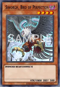 Simorgh, Bird of Perfection, Yu-Gi-Oh! card, DARK