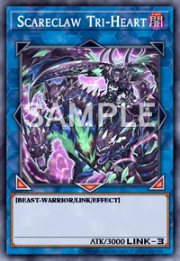 Scareclaw Tri-Heart, Yu-Gi-Oh! card, DARK
