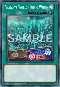 Vaylantz World - Konig Wissen, Yu-Gi-Oh! card, SPELL
