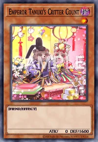 Emperor Tanuki's Critter Count, Yu-Gi-Oh! card, DARK