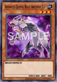 Advanced Crystal Beast Amethyst Cat, Yu-Gi-Oh! card, EARTH