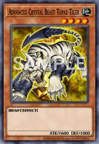 Advanced Crystal Beast Topaz Tiger, Yu-Gi-Oh! card, EARTH