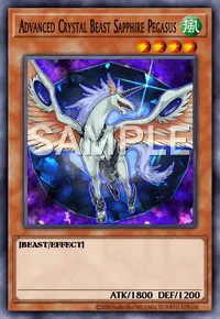 Advanced Crystal Beast Sapphire Pegasus, Yu-Gi-Oh! card, WIND