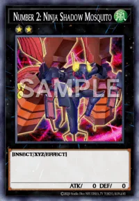 Number 2: Ninja Shadow Mosquito, Yu-Gi-Oh! card, WIND