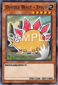 Doodle Beast - Stego, Yu-Gi-Oh! card, EARTH