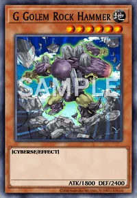 G Golem Rock Hammer, Yu-Gi-Oh! card, EARTH