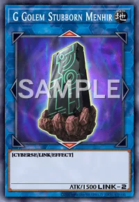 G Golem Stubborn Menhir, Yu-Gi-Oh! card, EARTH