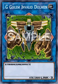 G Golem Invalid Dolmen, Yu-Gi-Oh! card, EARTH