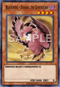 Blackwing - Shamal the Sandstorm, Yu-Gi-Oh! card, DARK