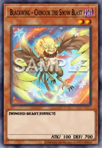 Blackwing - Chinook the Snow Blast, Yu-Gi-Oh! card, DARK