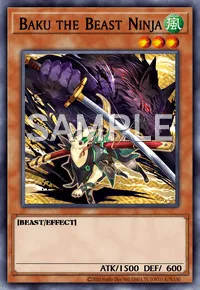Baku the Beast Ninja, Yu-Gi-Oh! card, WIND