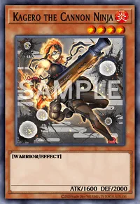 Kagero the Cannon Ninja, Yu-Gi-Oh! card, FIRE